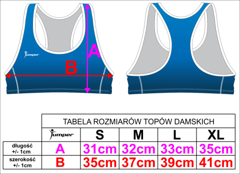 Top do siatkówki plażowej Jumper. Top do siatkówki plażowej Jumper.